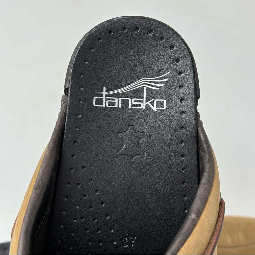 Dansko Shannon Tan Leather Mule Clogs Size 37 (6.… - image 6